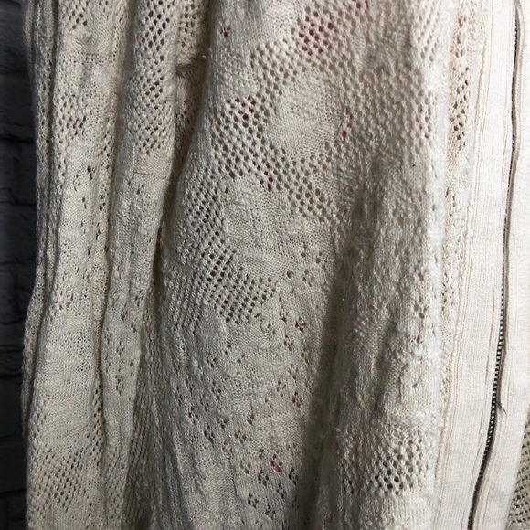 Free People Cream Lace Crochet Cardigan - Picture 4 of 5